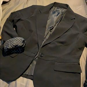 Blazer with fun lined cuffs